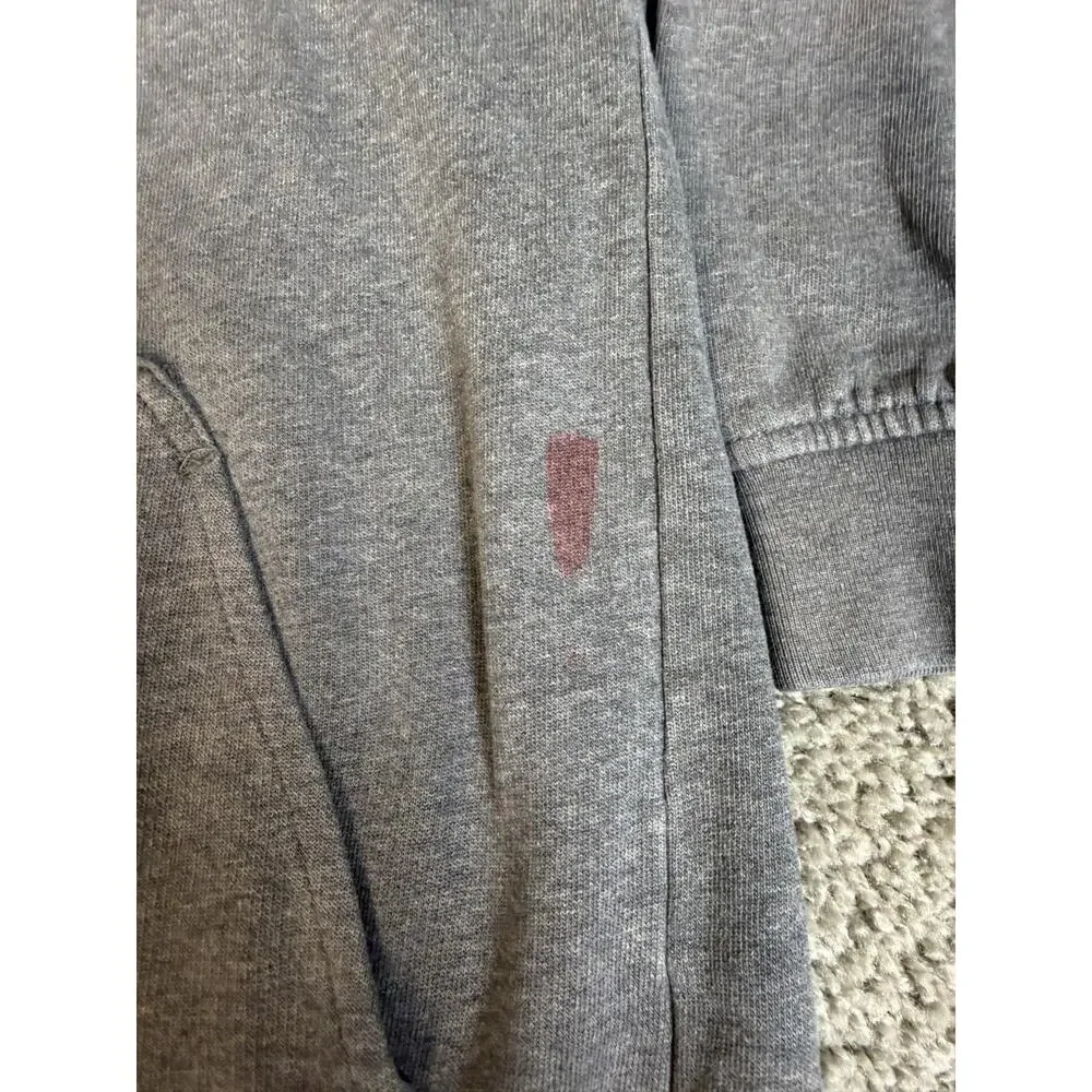 Nike Hoodie Boys M Gray Pullover Hooded Fleece Lined Graphic Pocket Logo